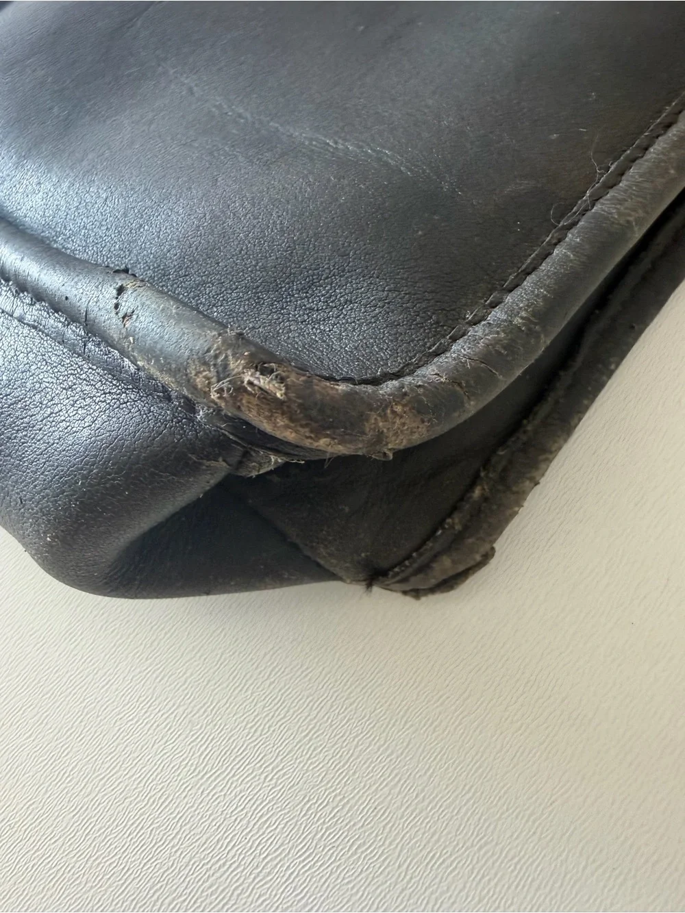 Coach Black Leather Men's Briefcase with Top Handles